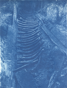 41571 Afbeelding van het Utrechts schip dat bij de opgraving aan de Van Hoornekade te Utrecht gevonden is.